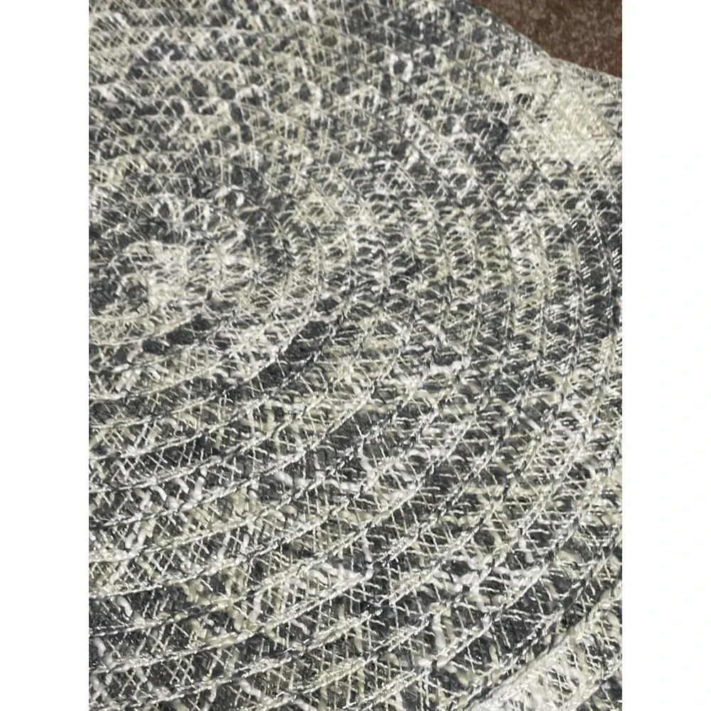 Pier One Imports Round Woven Mesa Napperon Colorful Blue Gray Placemats Set of 6